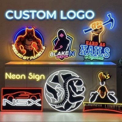 Custom LED Neon Schild Logo | Werbeschild Leuchtreklame Bar Club Shop Deko