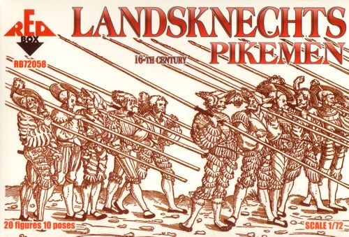 Red Box RB72058 - 1:72 Landsknechts (Pikemen) 16th Century - New