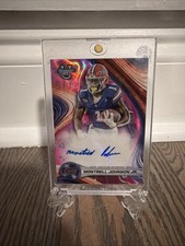 2024 BOWMAN CHROME U MONTRELL JOHNSON JR. RC AUTO PINK LAVA REFRACTOR #ED/100