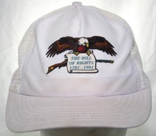 VTG NRA The Bill of Rights 1791-1991 Patch Trucker Hat Snapback Cap Made in USA