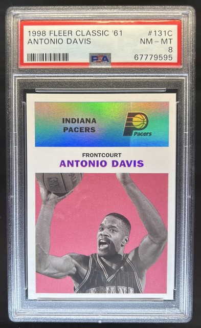1998-99 Fleer Tradition Antonio Davis Classic '61 #/61 Pacers PSA 8