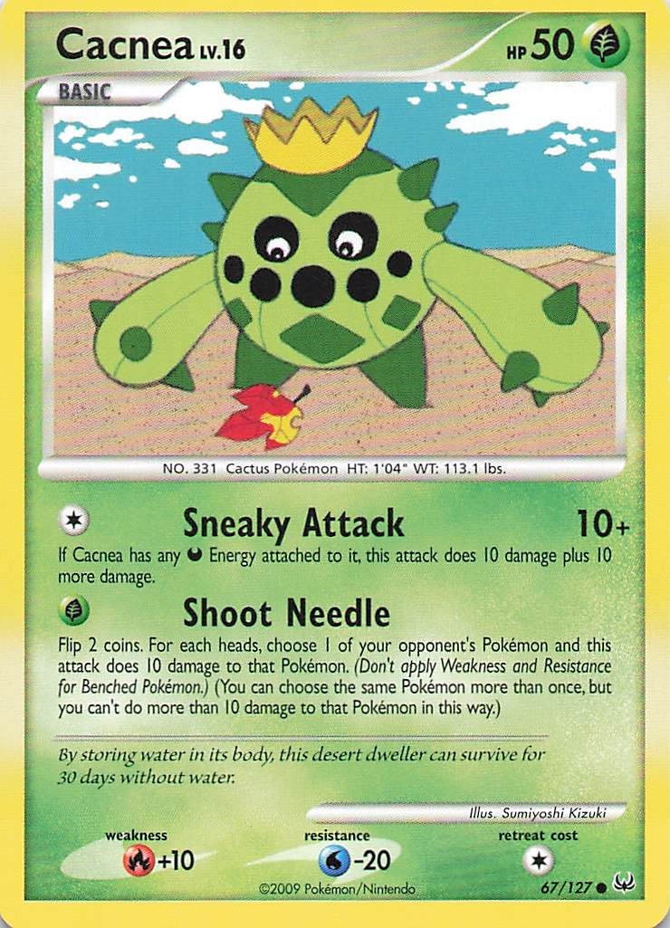 Pokemon Card - Cacnea - (67/127 - Platinum)