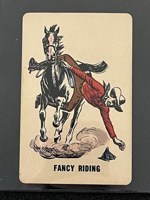 VINTAGE 1960  COWBOYS AND INDIANS  ED-U-CARD  FANCY RIDING 