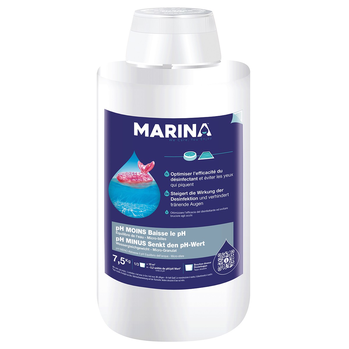Marina pH Moins en micro-billes anti-calcaire pour bassin 7.5kg