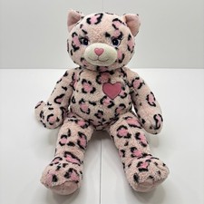 Build A Bear Pawfect Pink Leopard Sassy Cat Plush 18  BABW Stuffed Animal 2007