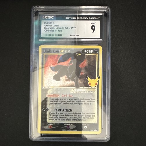 Pokémon TCG- Umbreon Star CGC 9 Mint 17/17 Holo ENG 2021 Basic HP70