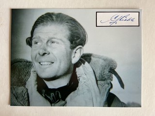 Portrait Photo Signature WW2 RAF Battle Of Britain Pilot Jack Riddle