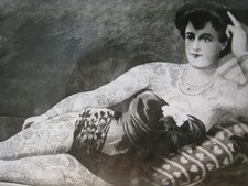 Vintage mid-1900s Kobel Photo, TATTOOED LADY., NICE, T-349 LAY LADY LAY