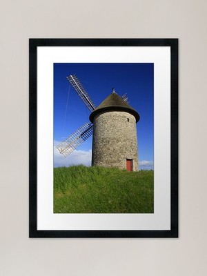 Die alte Mühle gerahmter Kunstdruck gerahmt Wandbild Poster Leinwanddruck Bild
