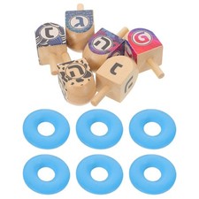  6pcs Natural Wooden Dreidel: Unfinished Wood Tops Craft - Hanukkah Dreidel For