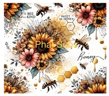 20oz Sublimation Tumbler Wrap Sweet As Honey Ready To Press Heat Transfer