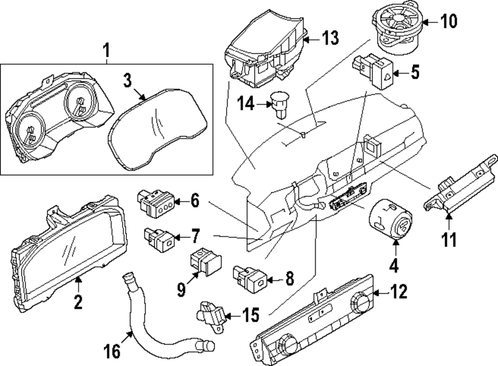 Genuine Nissan Instrument Cluster 24809-9PV1A