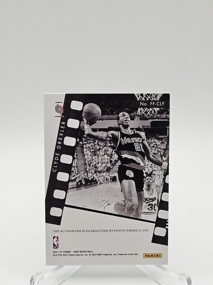 Panini Noir Clyde Drexler 2021-22 automático #ff-cly/99 * Foto 2 de 3