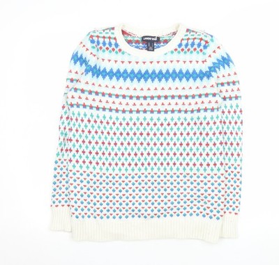 Lands' End Herren Pullover Pulli bunt Fair Isle Baumwollmischung Small