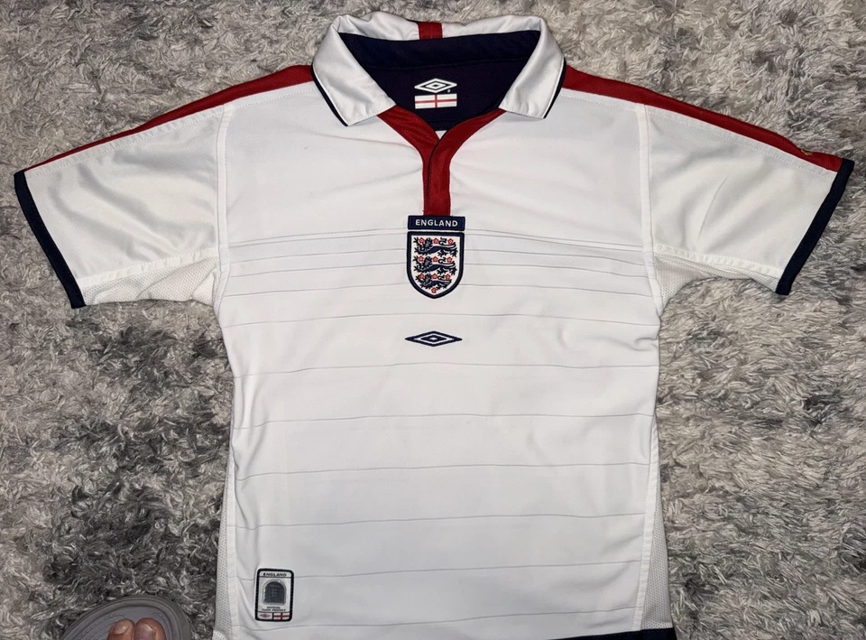 Camiseta de fútbol local juvenil vintage UMBRO 2003/2005 Inglaterra talla: Y-XS (6/7) Foto 4 de 4