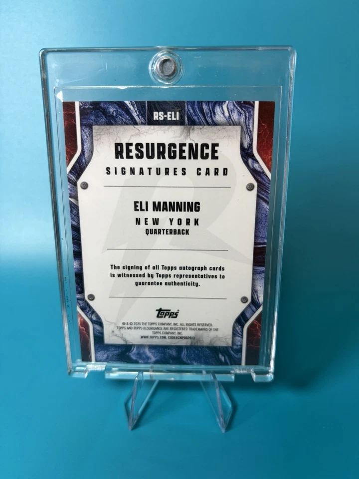 Eli Manning, 2024 Topps Resurgence Signatures - Cert Auto Issue #RS-ELI. Gigantes. Foto 4 de 4