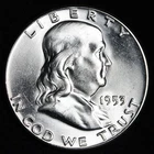 1953 SILVER FRANKLIN HALF DOLLAR  BU ~ BLAST WHITE ~ NICE LUSTER! BETTER DATE