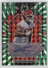 2023 Panini Mosaic Rookies Green Swirl Prizm 6/15 Felix Anudike-Uzomah Auto 07lk