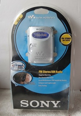 Sony SRF-59 Walkman FM/AM Stereo Headphones High Performance Radio Silver Sealed