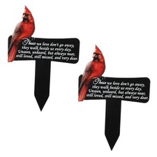 2 Pack Cardinals Memorial Gift Cardinals Decoration Cardinals Grave Markers
