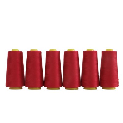 Polyester Sewing Thread All Purpose Knotless 40S/2 (Tex27) 6 Cones of 2750 Ya...