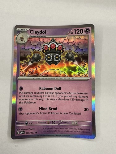 Pokemon Obsidian Flames Claydol 95/197 Holo Rare NM