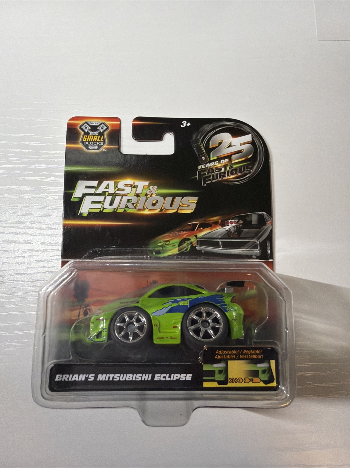 Jada Toys BRIAN'S MITSUBISHI ECLIPSE, Small Blocks, Fast & Furious, 1/43 Scale