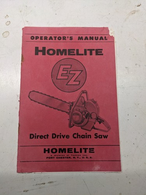 #ad HOMELITE OPERATORS MANUAL OWNER MODEL EZ DIRECT DRIVE CHAIN SAW $45.70