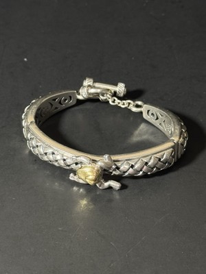 SAINT by SARAH JANE 18K Gold & Sterling Silber 925 Frosch Armband