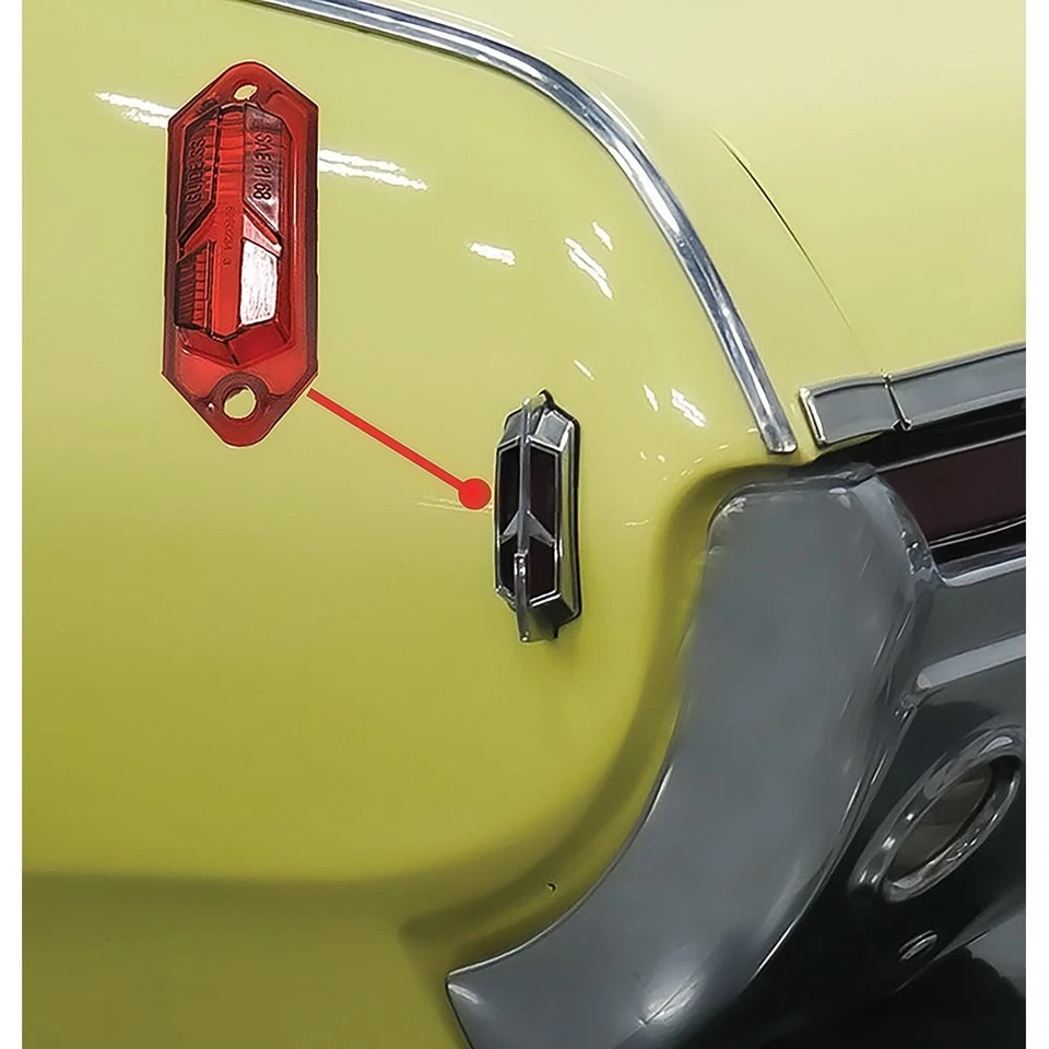 For Oldsmobile Cutlass 68-69 Side Marker Light Lenses Rear Driver & Passenger Foto 3 de 3