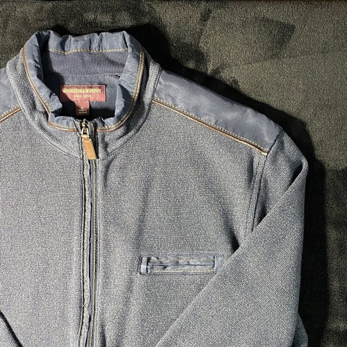 Pull En Laine Mérinos Johnston & Murphy Pour Homme - Bleu - Taille XL - Occasion Très Bon état
