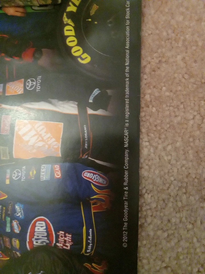 Póster oficial de pilotos de NASCAR 2012 Goodyear Danica Patrick Dale Jr Johnson ¡NUEVO! Foto 3 de 3