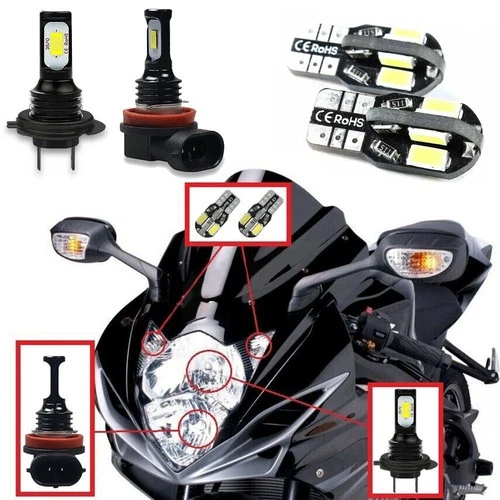 4Pcs LED Headlight Parking Lamp Bulbs White For Suzuki for gsxr 600 for 750