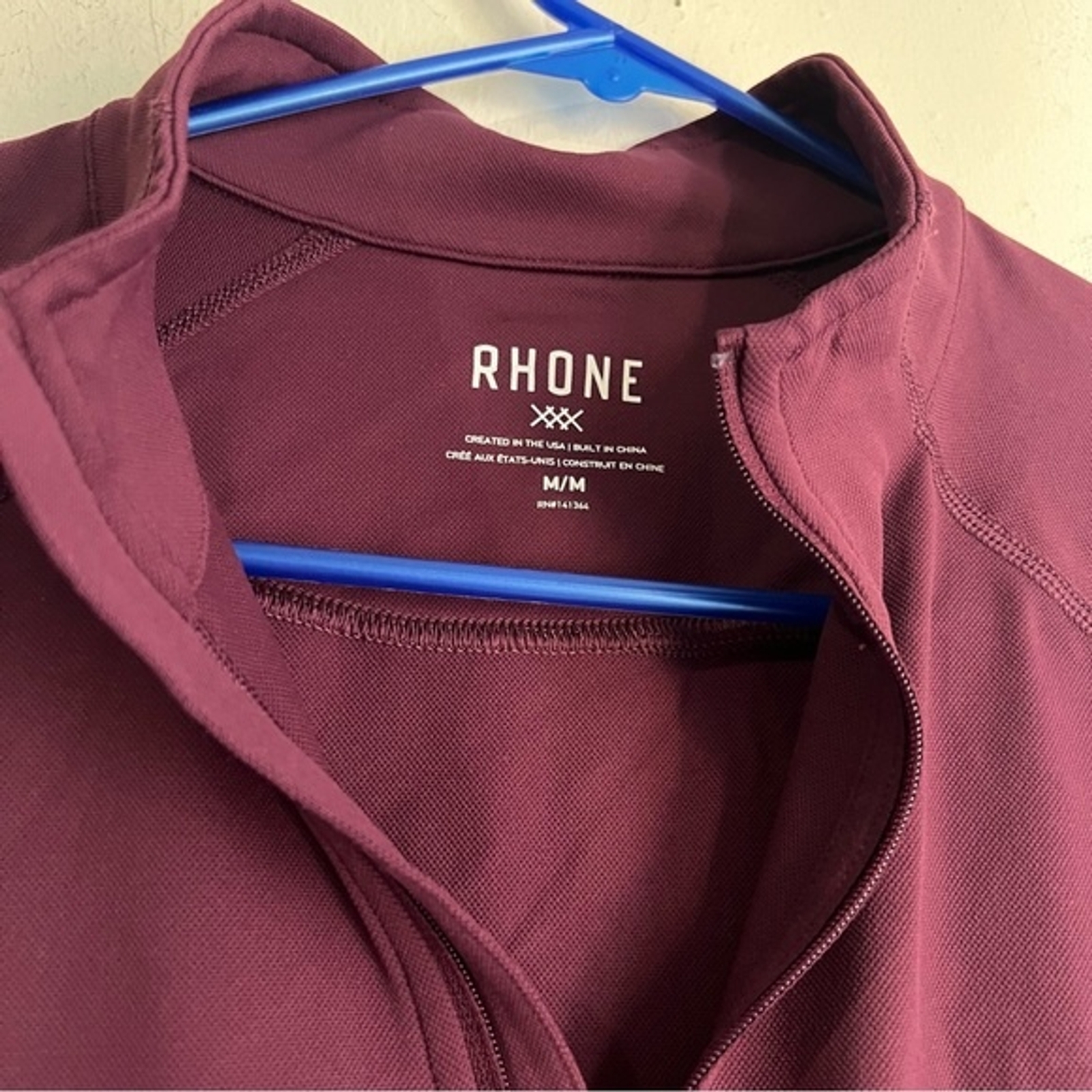 Rhone Session Quarter Zip Pullover Grape Wine Siz… - image 4
