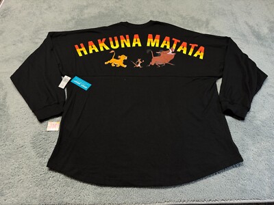 NEW Disney Spirit Jersey Adult XL Black The Lion King Hakuna Matata Simba Pumbaa