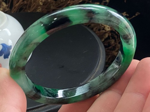 58 mm Zertifikat (Klasse A) Myanmar natürlicher eisgrüner Jadeit Jade Armreif + 4487 - Bild 5 von 7