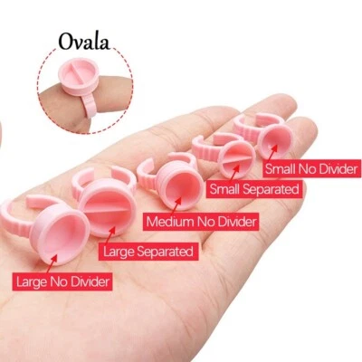 Pigment Glue Rings Tattoo Ink Holder S/M/L Eyebrow Makeup Accessories Eyelash