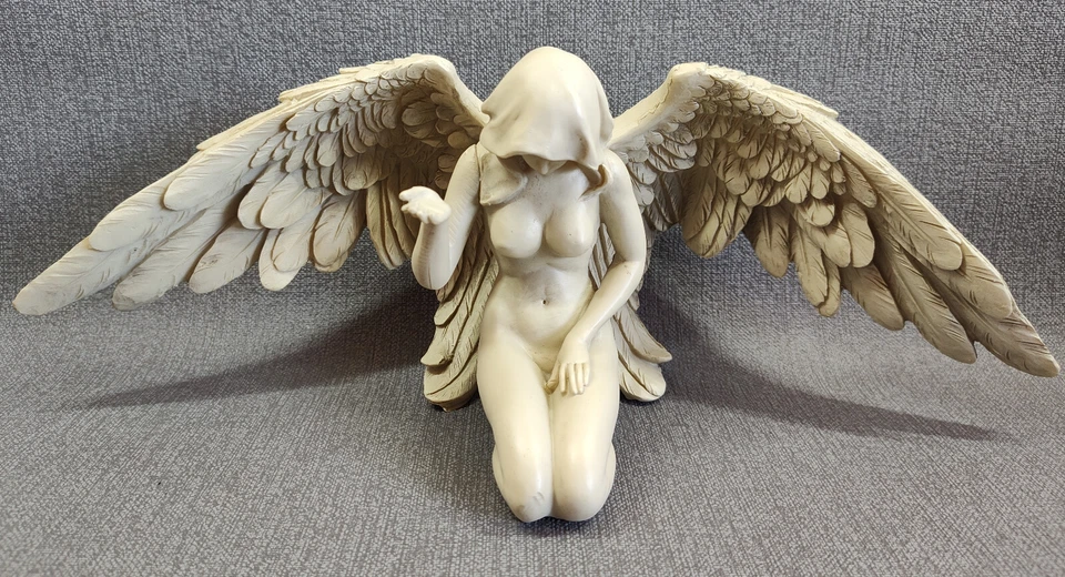 Engel Figur Statue 37 cm Deko Garten Indoor Wetterfest christlich Kirche Glauben - Bild 3 von 4