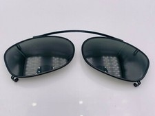 Vintage LaFont 017 Black Metal Oval Clips-On Sunglasses Frames