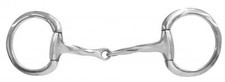 Showman D SNAFFLE BIT Stainless Steel 5" EGGBUT Slow Twist Jointed Mouth 3.25"
