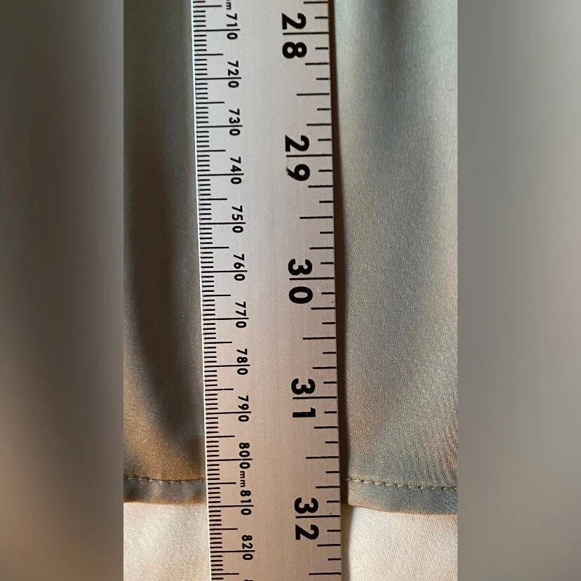 Юбка двойная нулевая женская маленькая желтовато-коричневая макси шелковистая блестящая для официальной вечеринки - Изображение 3 из 4