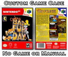 Conker's Bad Fur Day - Nintendo 64 N64 Custom Case *NO GAME*