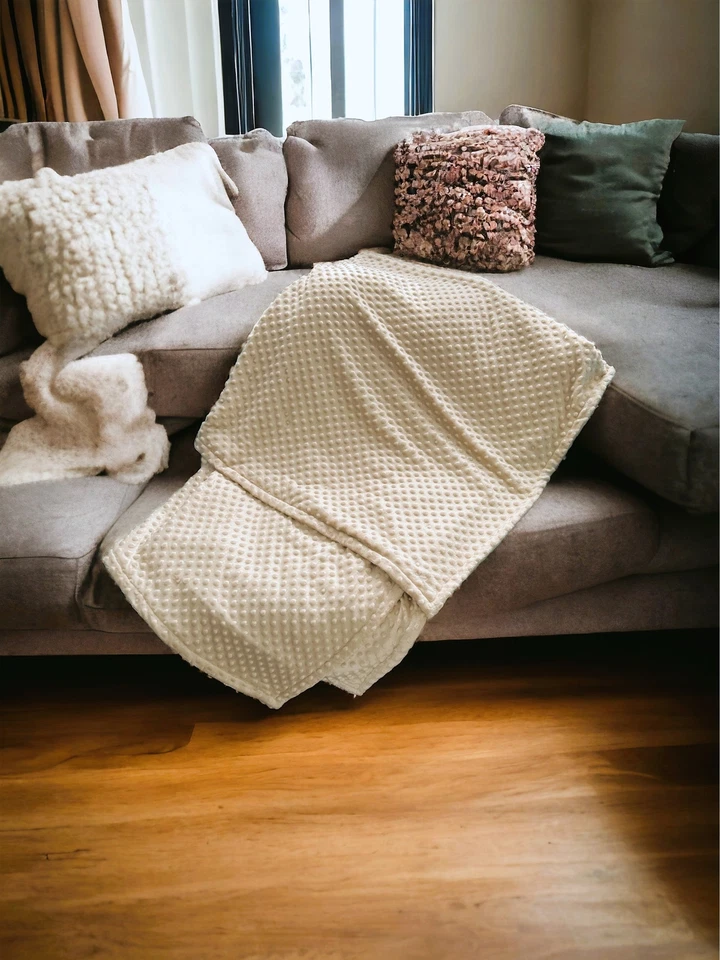 Kuscheldecke 160 x 240cm Tagesdecke flauschige Wohndecke Bettüberwurf beidseitig - Bild 4 von 4