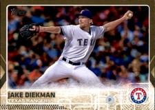 2015 Topps Update Jake Diekman #d /2015 Gold Parallel Insert PWE Rangers #22