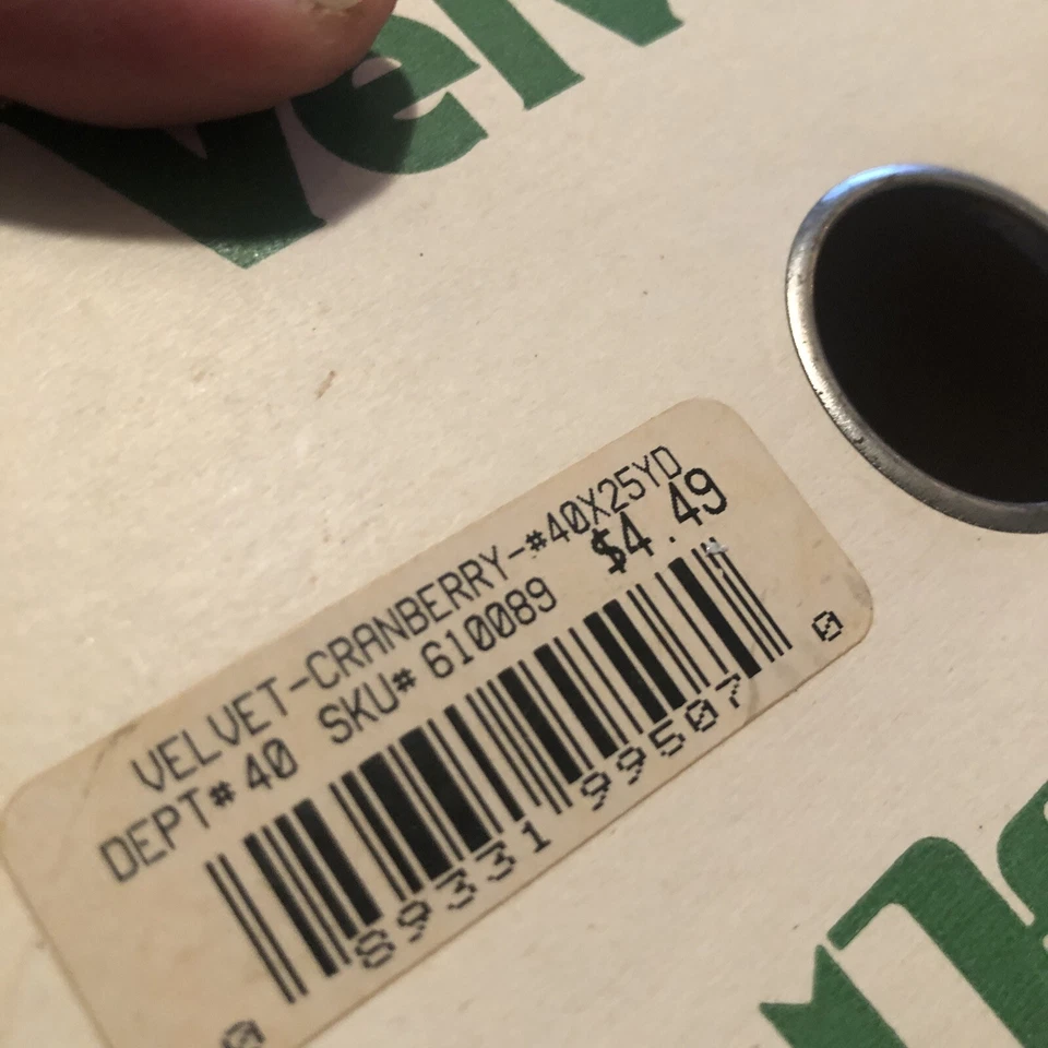 Vintage Berwick Veltex Ribbon Completely Waterproof Cranberry 25 Yds - Image 4 of 4