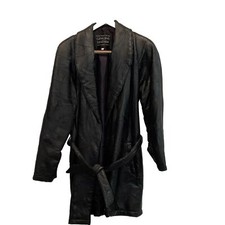 Italian Stone Design Genuine Leather Navarre Large Ladies Coat Euc