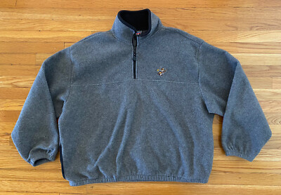 VTG 80s 90s Timberline Colorado Made in USA Gray Fleece Sweater SZ 