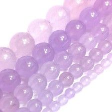 Light Purple Jade Spacer Loose Round Bead 15" 4mm 6mm 8mm 10mm Lavender Jade