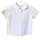 Dennis Uniform Girls Size 4 Blouse Short Sleeves Peter Pan Collar White School