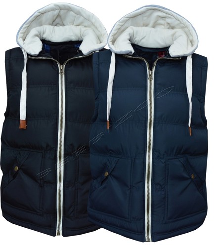 New Mens Body Warmer Gilet Hoodie 